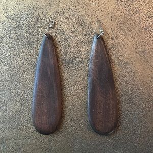 Large wooden statement earrings